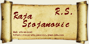 Raja Stojanović vizit kartica